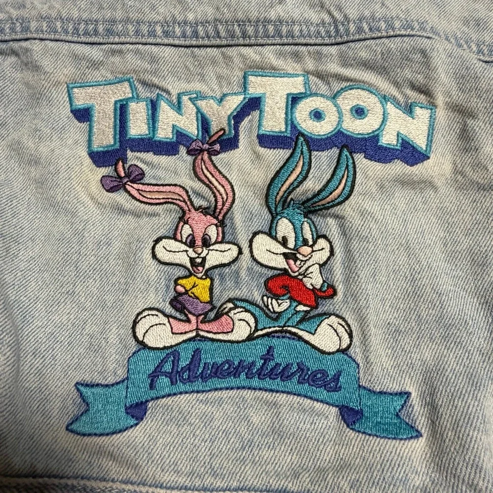 Vintage 1994 Tiny Toon Adventures‎ Denim Jacket Baby 12 Months Embroidered